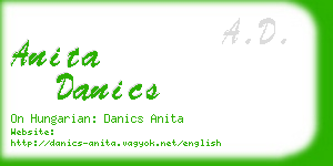 anita danics business card